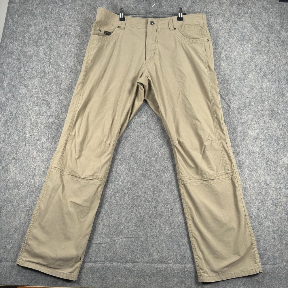 Kuhl RADIKL Pants Mens 36x30 Khaki Stretch Outdoor Hiking Cargo Nylon Tech Trail - Picture 2 of 16